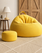 Oversized Bean Bag Chair with Ottoman