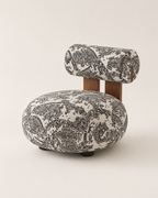 Printed Sculptural Accent Chair
