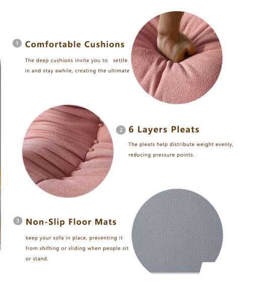 Pleated Floor Lounge Sofa