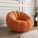 Pumpkin-Shaped Swivel Lounge Chair