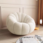 Pumpkin-Shaped Swivel Lounge Chair