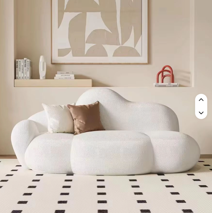 Cloud-Shaped Bouclé Seating