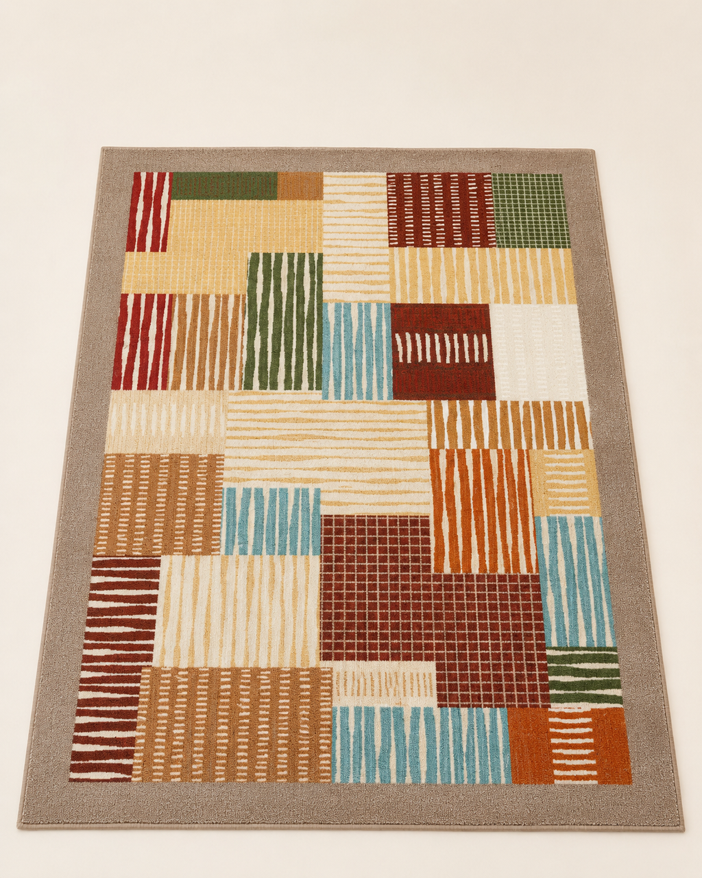 Retro Patchwork Area Rug