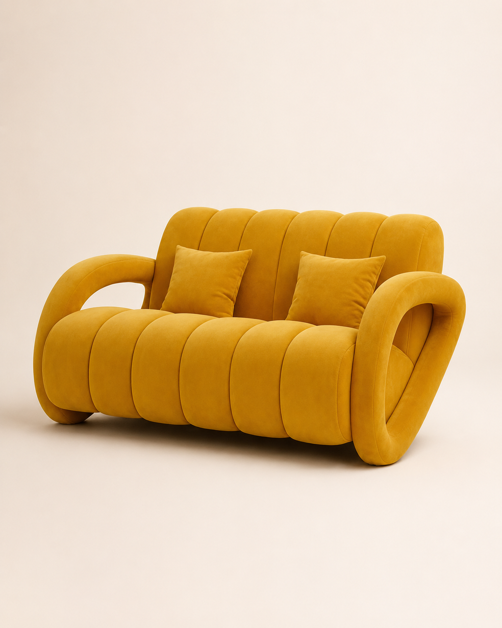 Channel-Tufted Loveseat