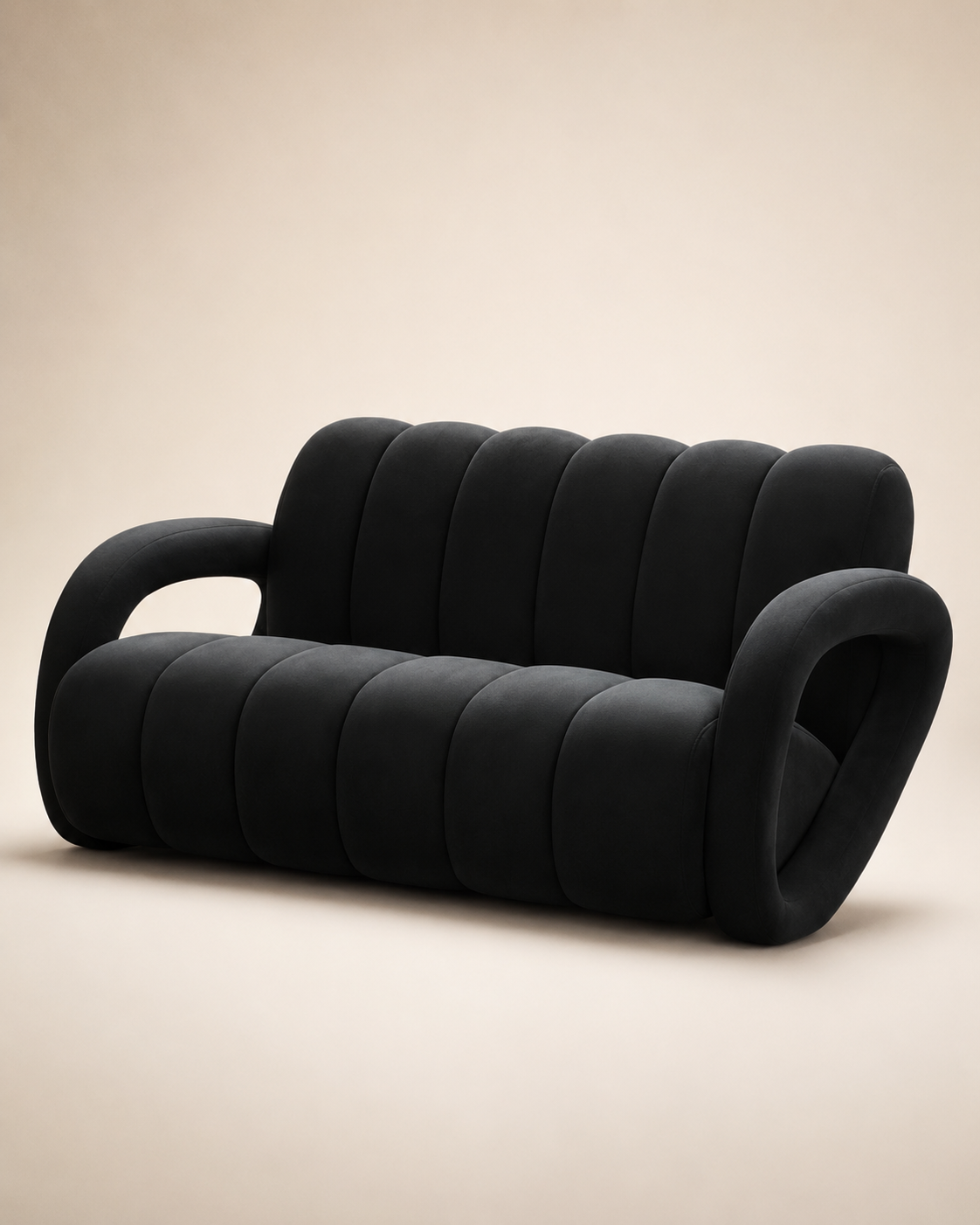 Channel-Tufted Loveseat