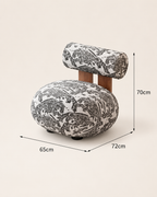 Printed Sculptural Accent Chair