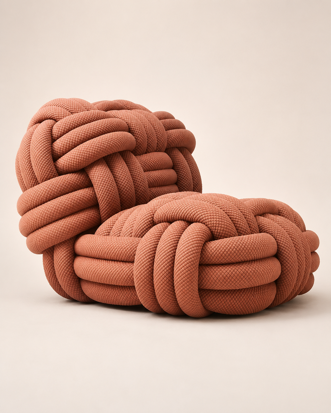 Sculptural Knotted Lounge Chair