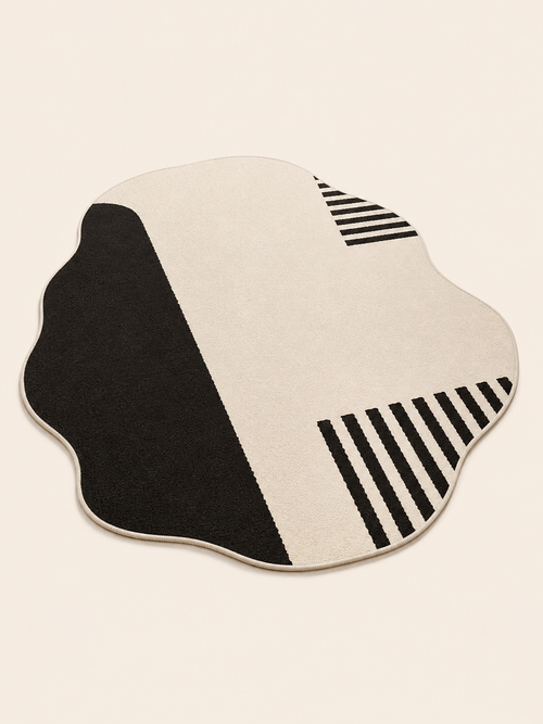 Abstract Crystal Velvet Area Rug