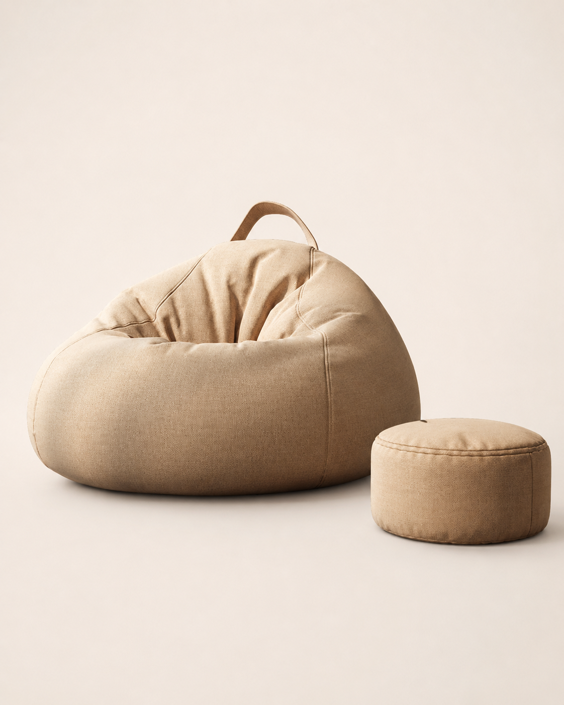 Oversized Bean Bag Chair with Ottoman