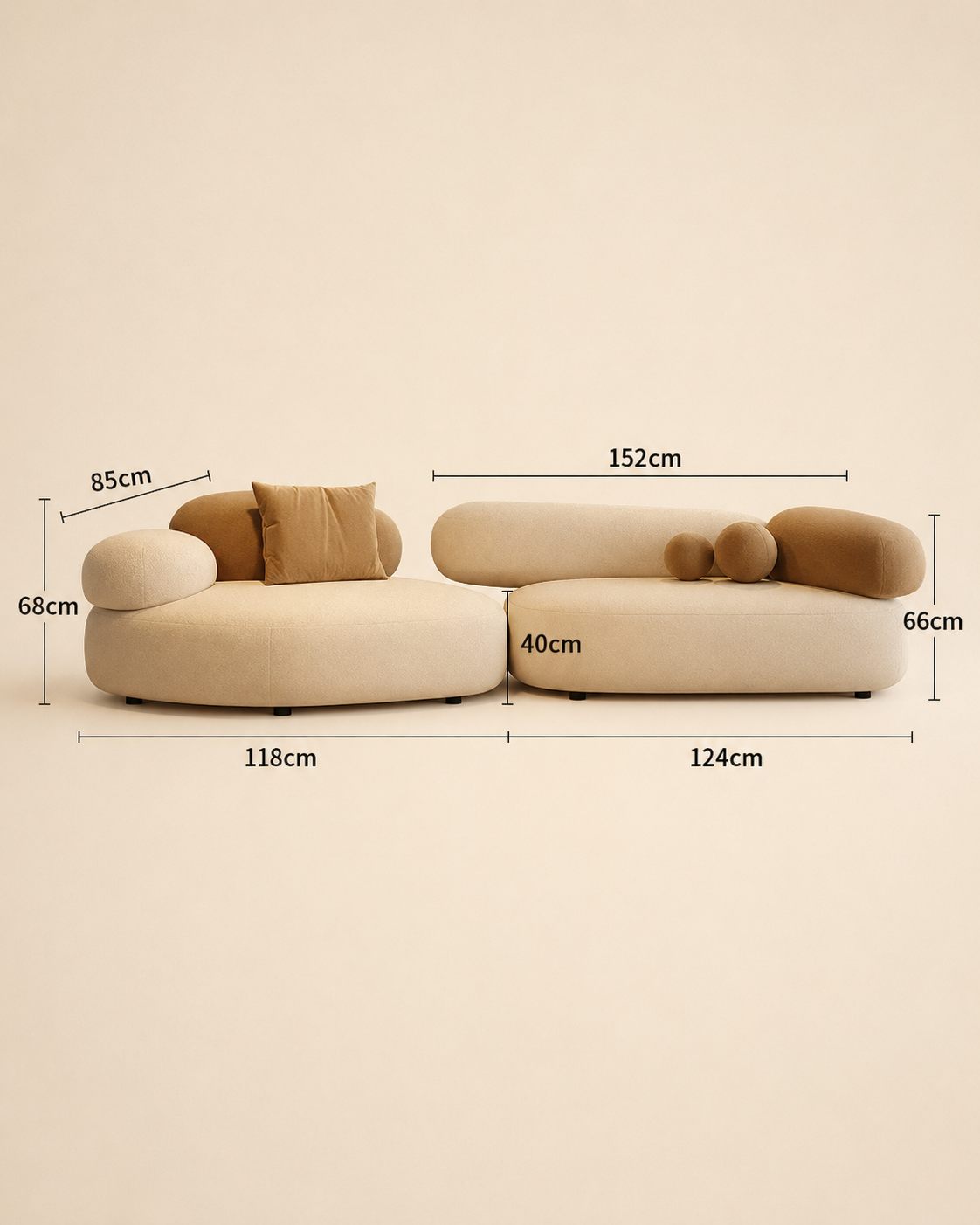 Modern Bouclé Sofa