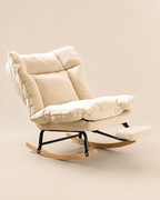 Upholstered Rocking Lounge Chair with Footrest