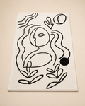 Abstract Line Art Area Rug
