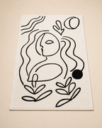 Abstract Line Art Area Rug