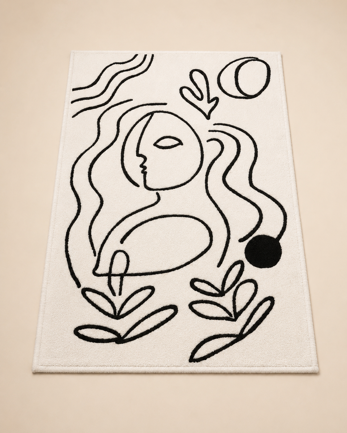 Abstract Line Art Area Rug