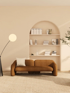 Modern Sculptural Bouclé Sofa