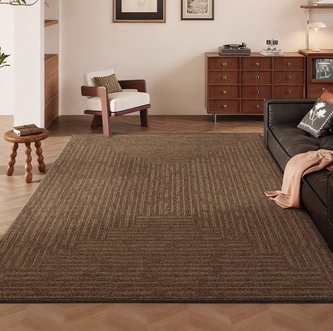 Vintage-Inspired Textured Area Rug