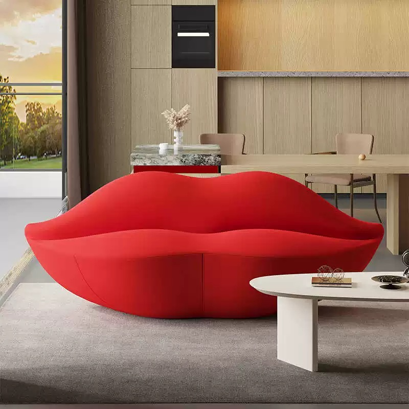 Red Lips-Shaped Statement Sofa