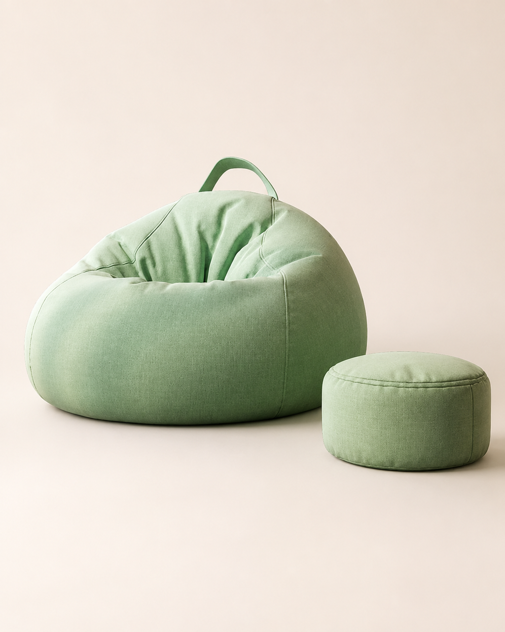 Oversized Bean Bag Chair with Ottoman
