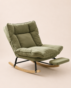 Upholstered Rocking Lounge Chair with Footrest