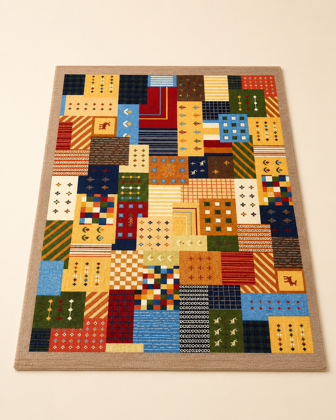 Retro Patchwork Area Rug