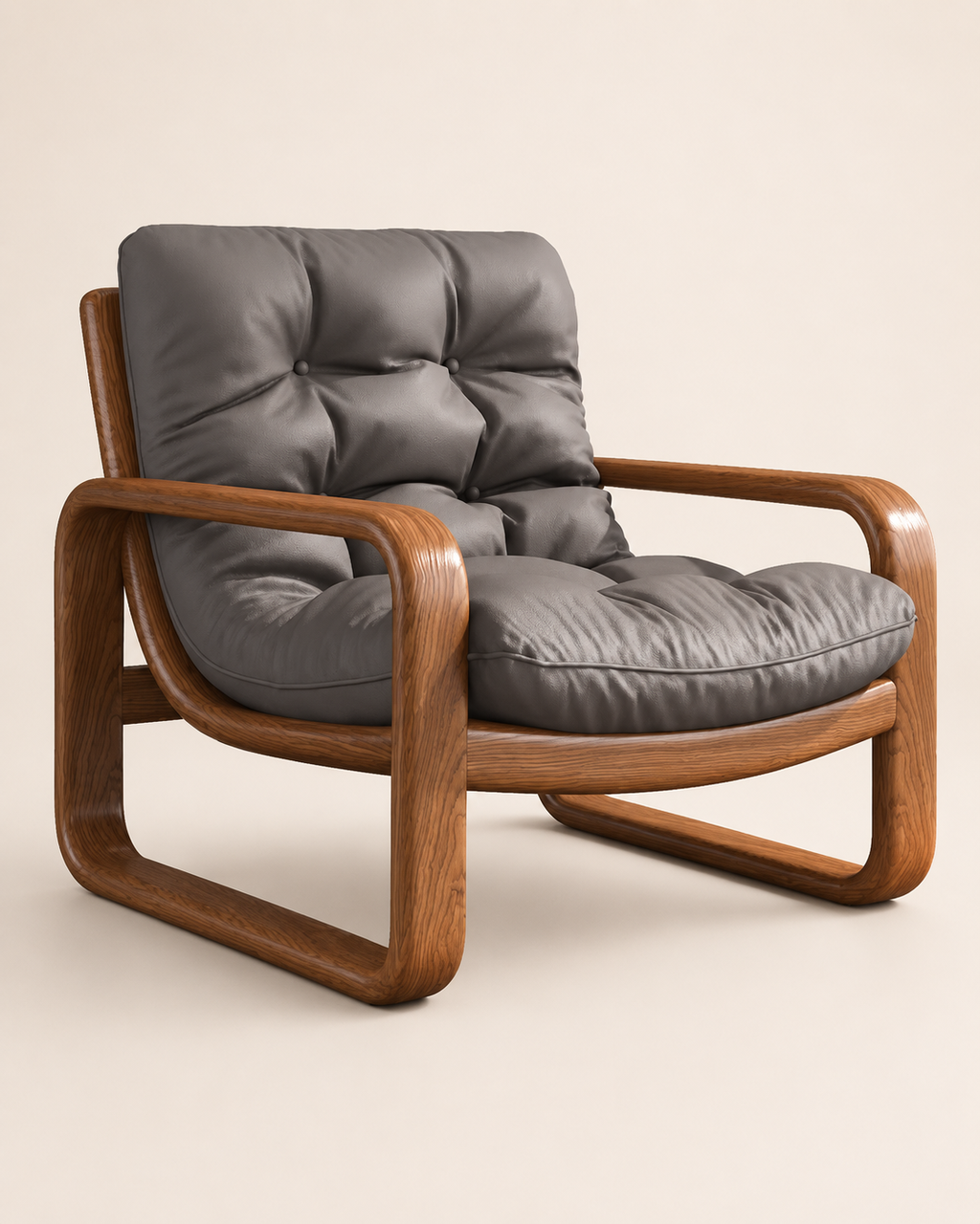 Nordic Leather Lounge Chair