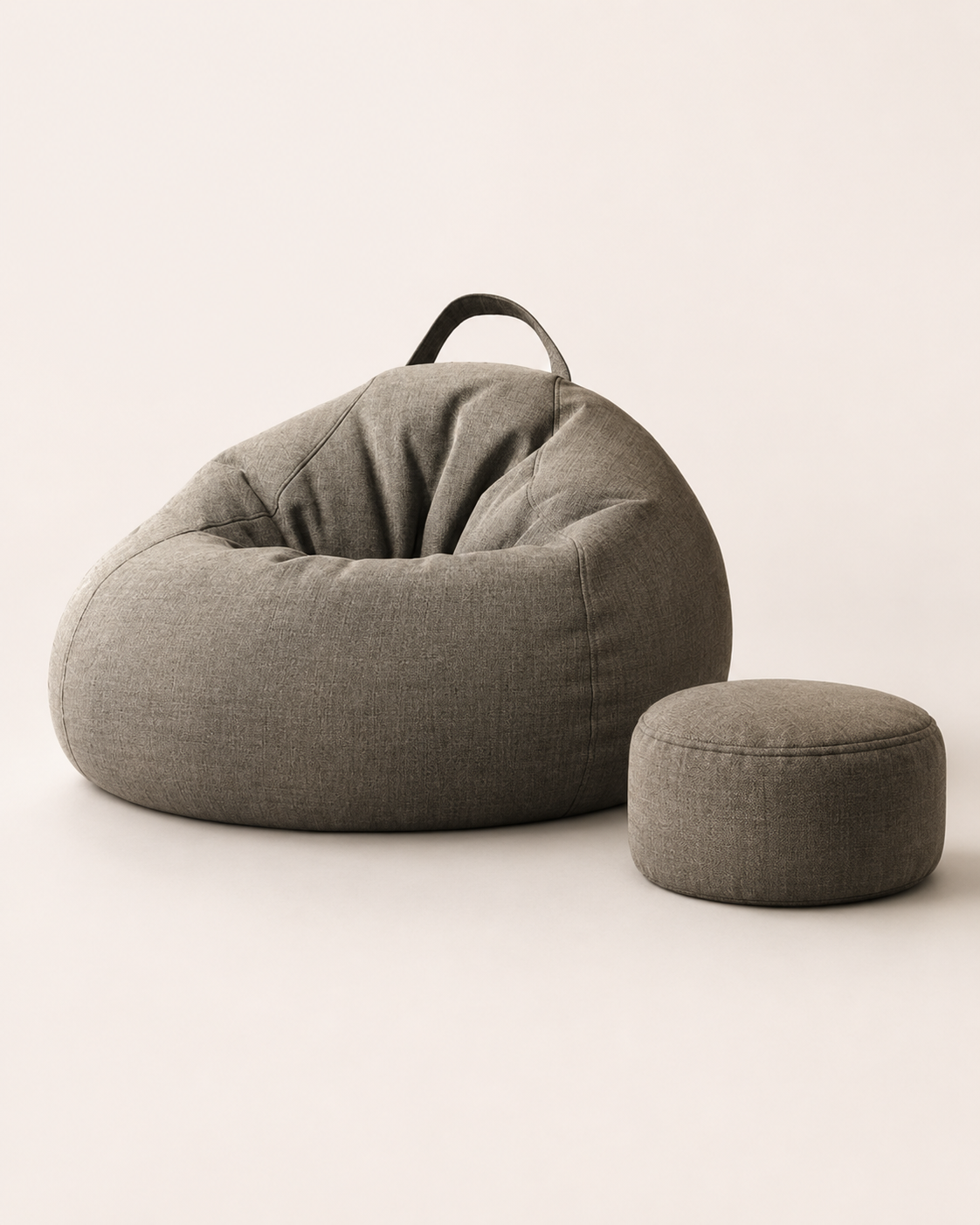 Oversized Bean Bag Chair with Ottoman