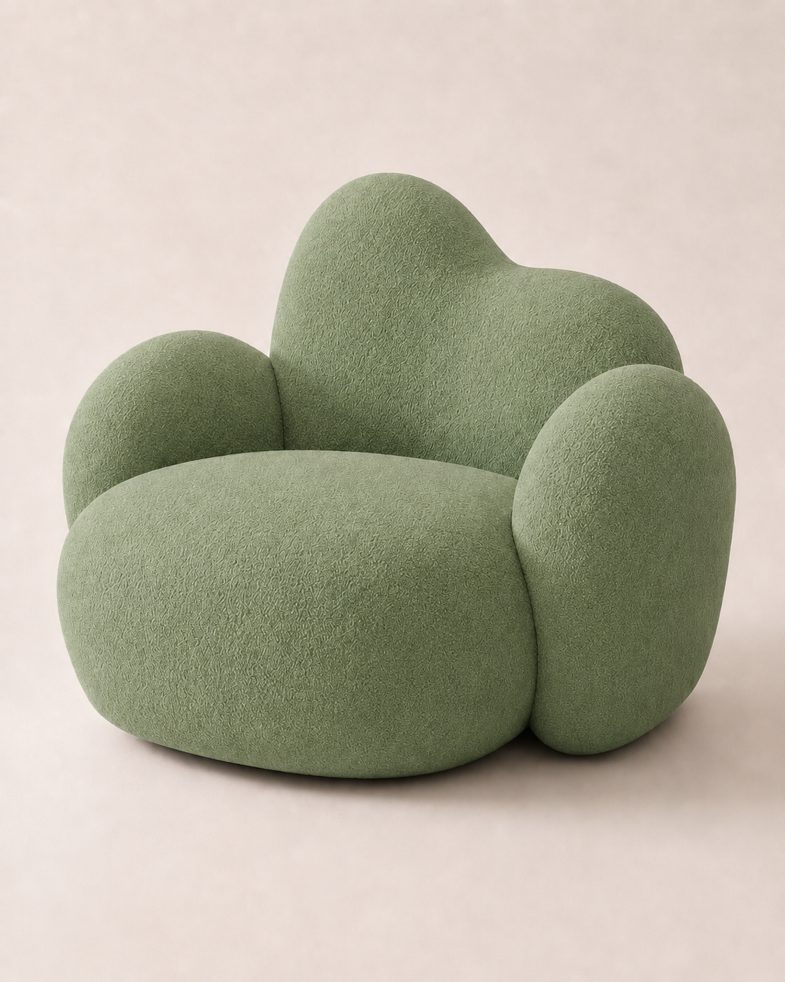Cloud-Shaped Bouclé Seating