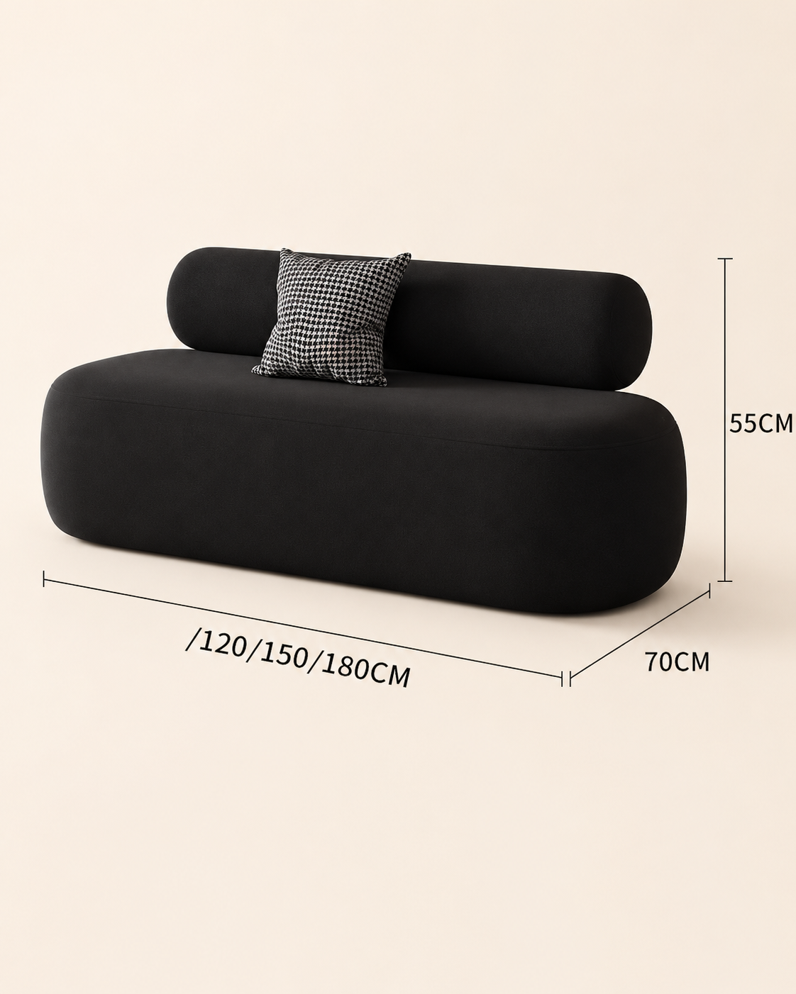 Modern Bouclé Loveseat