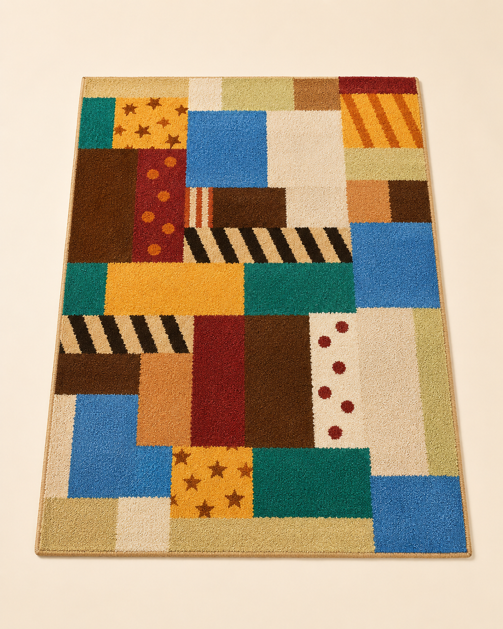 Retro Patchwork Area Rug