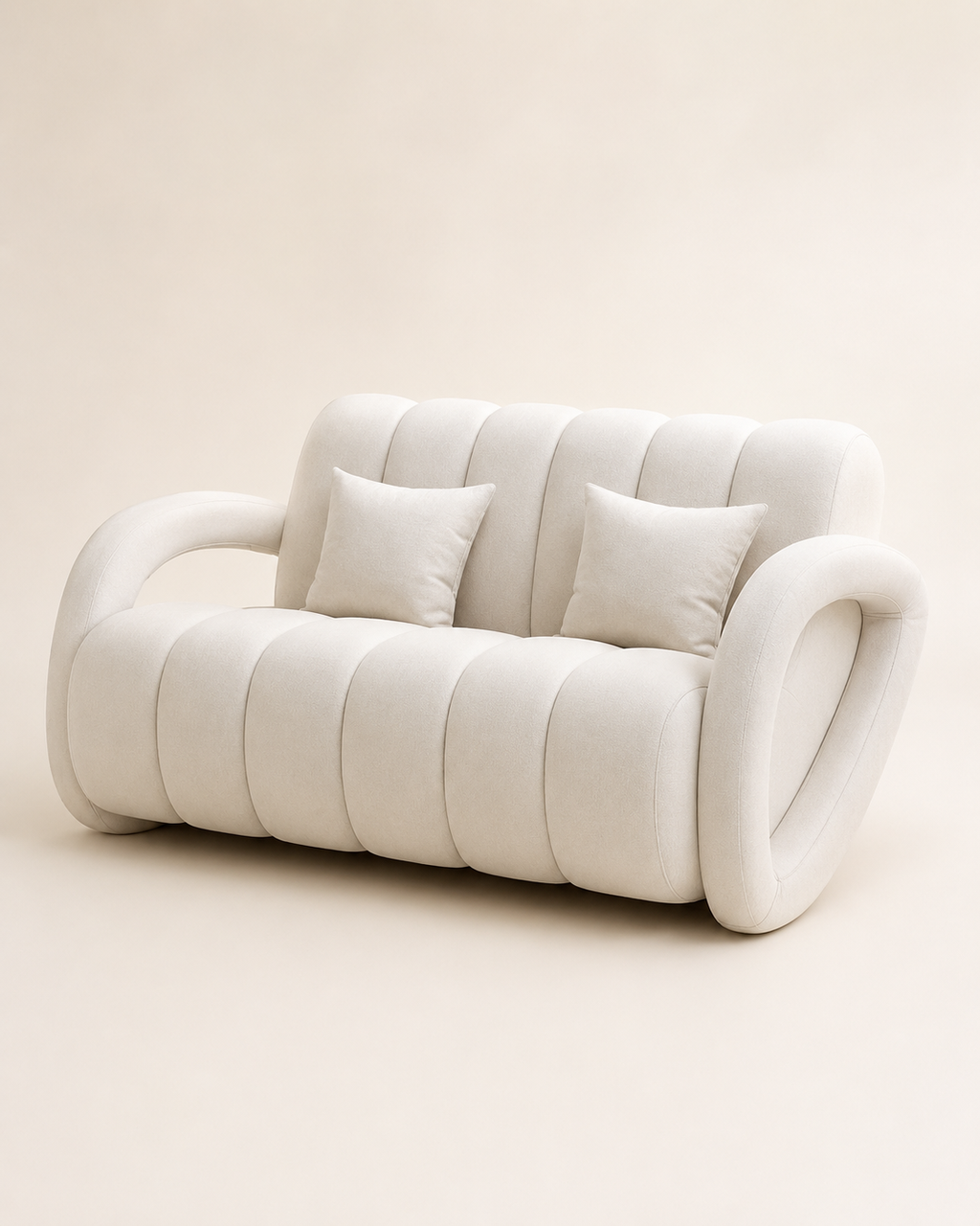 Channel-Tufted Loveseat