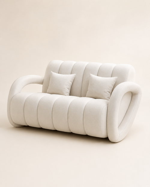 Channel-Tufted Loveseat
