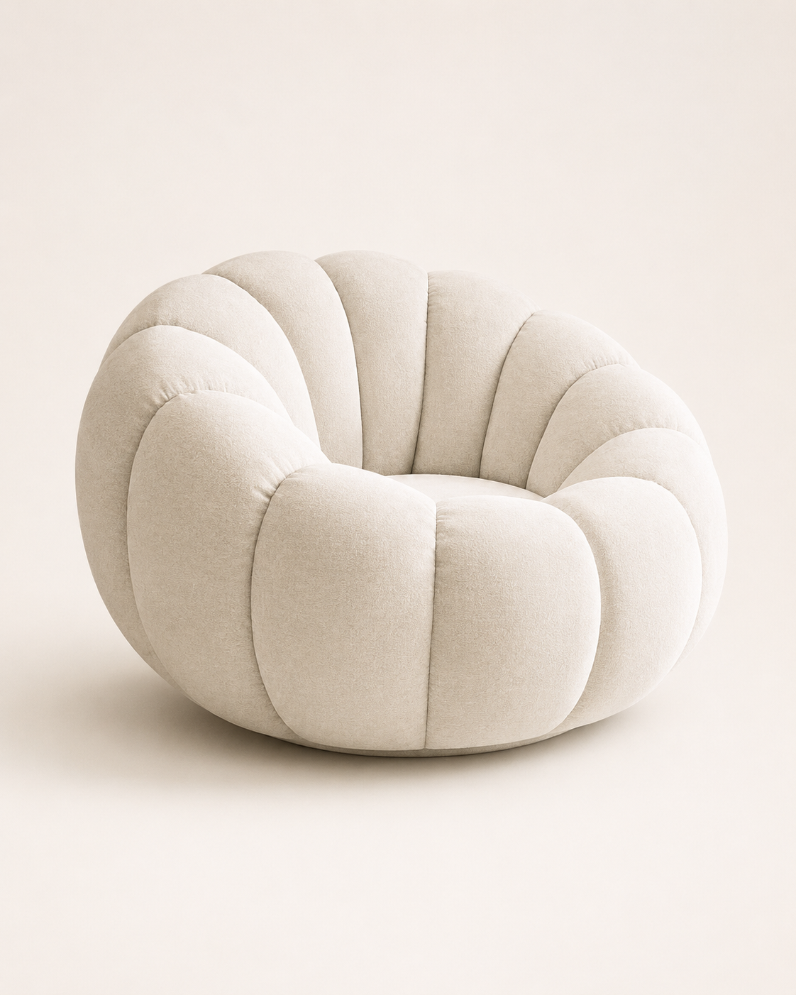 Pumpkin-Shaped Swivel Lounge Chair