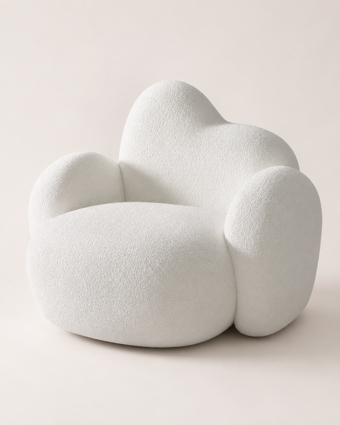 Cloud-Shaped Bouclé Seating