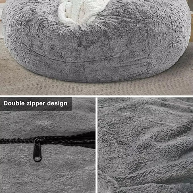 Plush Faux Fur Bean Bag Chair