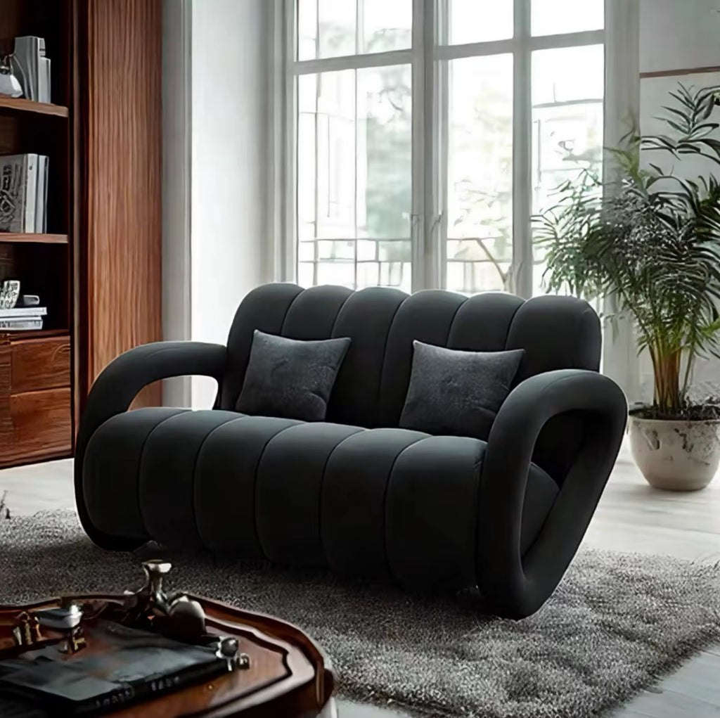 Channel-Tufted Loveseat