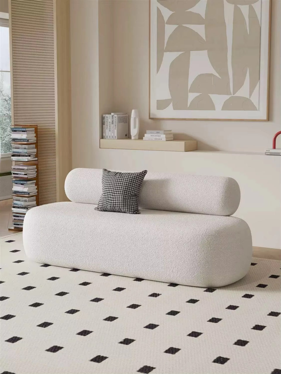 Modern Bouclé Loveseat