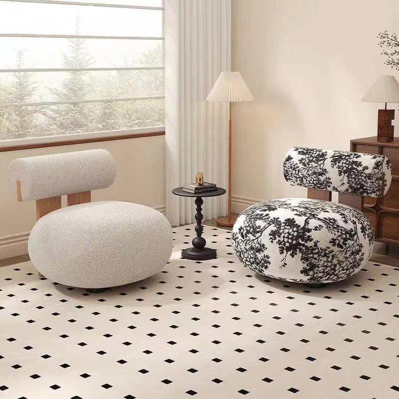 Printed Sculptural Accent Chair